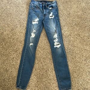 Aeropostale distressed high rise leggings